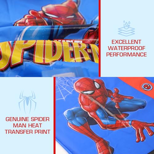 PALAY® Rain Coat for Kids Spider Poncho 6-9 Years Boys Girls with Pockets Wide Brim Hooded Safe School Bag Cover Print Recommended Height 130-140CM XL Size 3PCS PALAY® Rain Coat for Kids Spider Poncho 6-9 Years Boys Girls with Pockets Wide Brim Hooded Safe School Bag Cover Print Recommended Height 130-140CM XL Size 3PCS